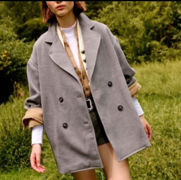 Hannah Slouchy Double Breasted Blazer FREE PEOPLE - Picture 6 of 8